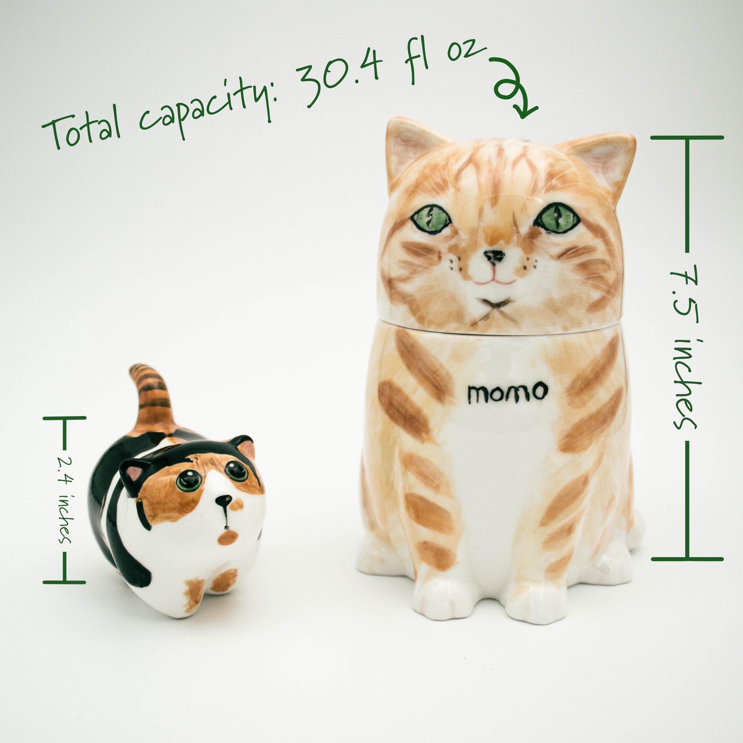 Personalized Cat Urn with Hand-Painted Mini Sculpture | Custom Ceramic Pet Memorial Keepsake | Cat Loss Gift for Grieving Owners